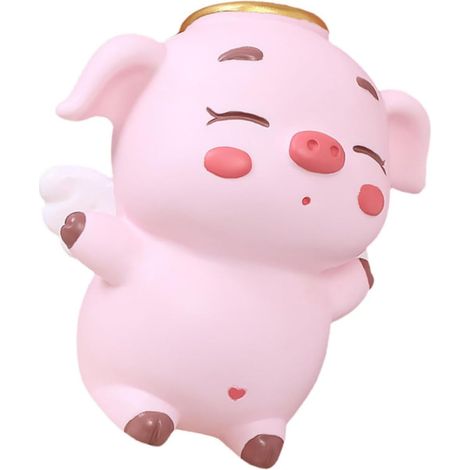Tirelire Vinyle Forme de Cochon Pot à Décoratif Résistant Pratique pour Économiser (1/5)