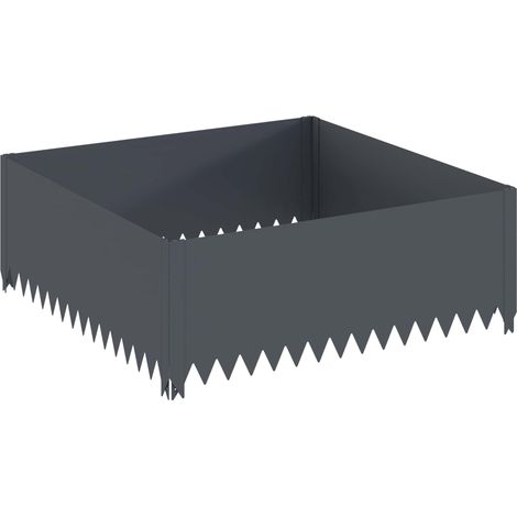 Raseneinfassung 100 x 100 x 35 cm Stahl Anthrazit vidaXL (1/5)