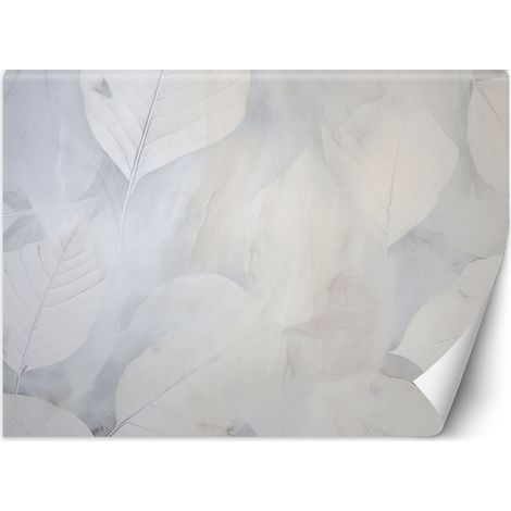 Fototapete Beige große Blätter Natur Beton Boho 100x70 cm