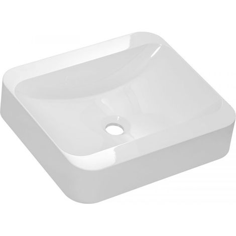 Vasque en composite minéral Rosa - 40 x 45 x 10 cm - Blanc - Livraison gratuite (1/2)