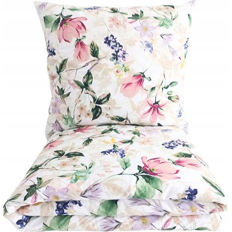 Bettwäsche-Set aus Baumwolle, 200 x 220 cm, polnischer Hersteller, 100 % Baumwolle, Blumenmuster (1/5)
