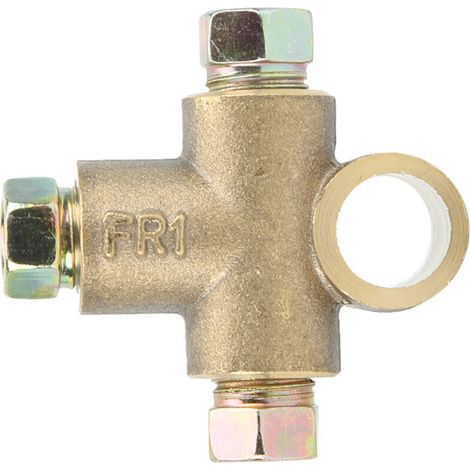 Raccordo a T per freni con 3 dadi maschio, leggero e di alta qualità, compatibile con tubi M10 da 3/16" (10 mm) e accessori per autoveicoli. -Crezuo