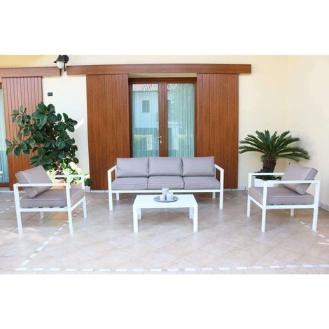 AULUS - salotto da giardino in alluminio 5 posti (1/3)