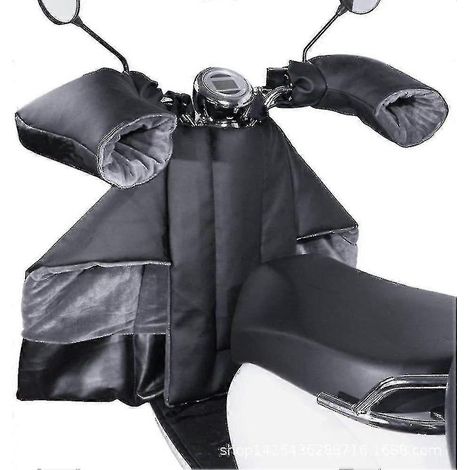 Tablier de protection pour jambes de scooter avec gants de guidon, protection imperméable, thermique et coupe-vent pour les mains et les jambes, kit de protection pour l'hiver, chaud, XXF (1/2)