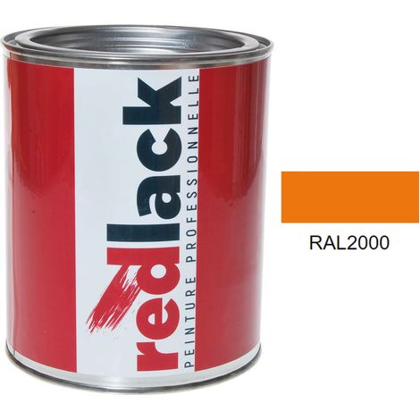 Dose 1L Lack Mehrzweckfarbe – RAL 2000 – Gelborange – Seidenmatt – für verschiedene Oberflächen – Redlack