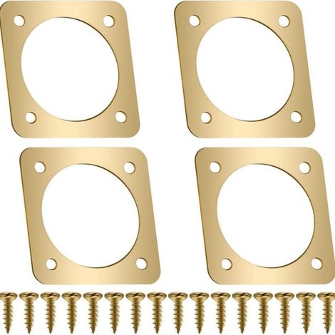 Rejilla protectora de metal para casitas de pájaros, 4 piezas, inoxidable, color dorado, abertura de 3,2 cm (1-1/4 pulgadas), barra reforzada de protección contra depredadores, color dorado (1/5)