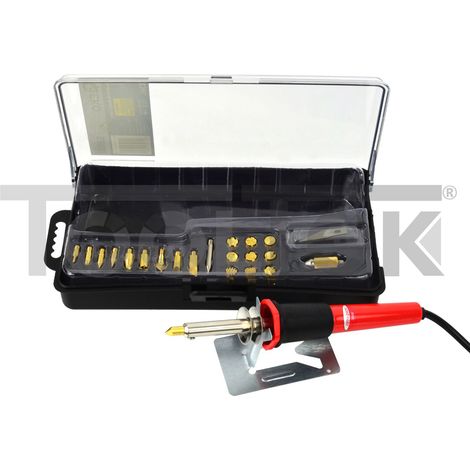 PIROGRAFO INTAGLIO LEGNO KIT 22pz SALDATORE 30w DECORAZIONI G20050 (1/4)