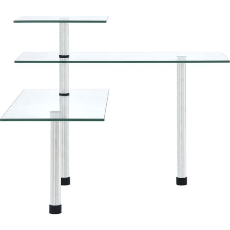 Étagère d'angle de cuisine à 3 niveaux Verre trempé