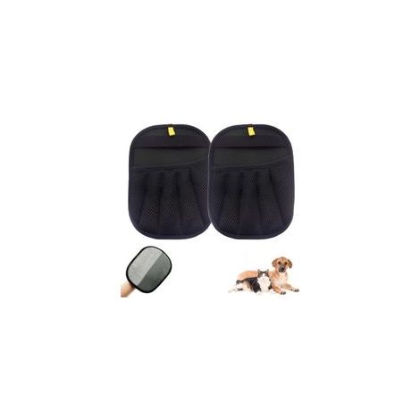 Gants-Brosses 24 cm pour Épilation Électrostatique - JINFGERNE - Double Face, Antistatiques, Confortables et Durables, Idéals pour Toilettage de Tous les Animaux à Fourrure