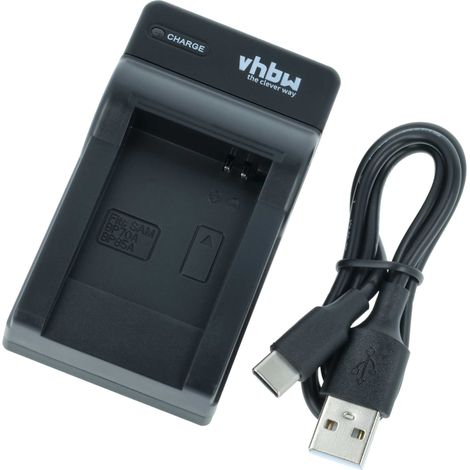 vhbw USB-C Ladegerät kompatibel mit Samsung WB50F, WB50, WB35F, WB35, WP10 Kamera - Ladeschale + USB-C Kabel Ladeanzeige (1/5)