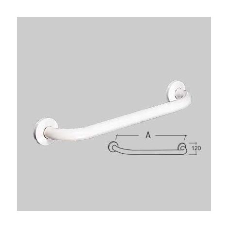 CORRIMANO LINEARE PREVERNICIATO BIANCO - A 35 cm 2 fissaggi