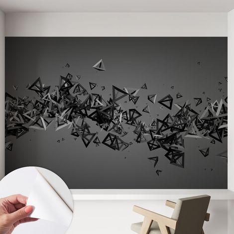 Selbstklebende Tapete - Wanddekoration Wohnzimmer - Tapete Schlafzimmer Geometrische Abstraktionen 152x104 cm (1/5)