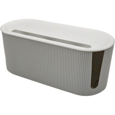 Boite Cache câble, câche multiprise, Boite de Rangement pour câble. Rangement des câbles et multiprise. (Blanc) (1/5)