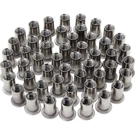100PCS M8 Acier Inoxydable Tête Plate Rivet Écrou Rivet Nutsert Cap (M8 Acier Inoxydable Rivet Écrou 100PCS)