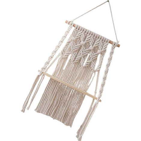 Étagère murale en bois pour plantes de chambre, tapisserie murale tissée