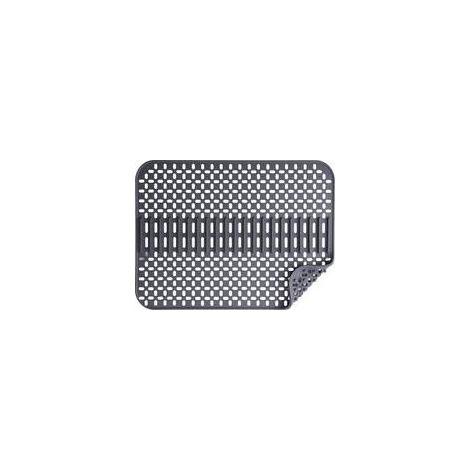 NALOOKAMIC Tapis d'Évier en Silicone, 43x32 cm, Résistant à la Chaleur et Antidérapant (Gris Foncé) (1/5)