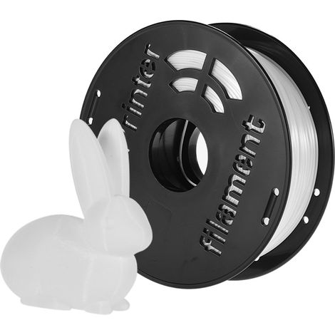 Filament PLA pour imprimante 3D : précision dimensionnelle, sans obstruction, consommables d'impression, diamètre 1,75 mm, bobine de 1 kg, blanc soyeux (1/2)