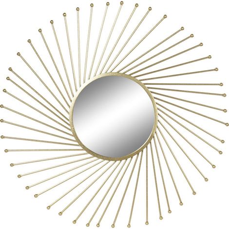 Miroir mural doré design pour une déco chic - Doré sophistiqué et chaleureux