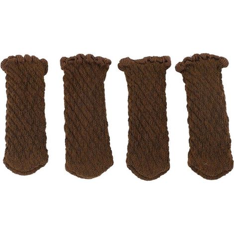 20Pcs Thickened Knitted Table Chair Leg Floor Protectors Covers Furniture Leg Socks for Hardwood Floors Elegant Chocolate (1/5)