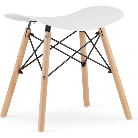 Taburete Valora CORFU blanco, diseño ergonómico para la cocina (1/5)