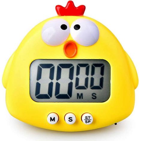 Minuteur de cuisine, minuteur à compte à rebours avec motif animal, numérique magnétique, horloge visuelle avec écran LCD. (1/5)