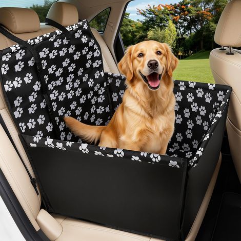 68 x 57 x 33 cm Wimypet 3-in-1 wasserdichter Hundeautositz – Hundetransportbox, Kofferraumschutz, Hundesitz für die Rückbank, strapazierfähiges Oxford-Gewebe, einfache Montage (1/5)