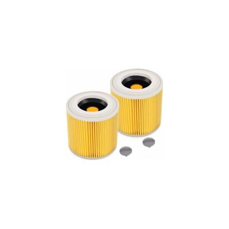 Paquete de 2 filtros de cartucho para Kärcher WD3 Premium, WD2, WD3, WD3P, MV2, MV3 - Filtro WD3 - Filtro de repuesto para aspiradora Kärcher 6.414-552.0/64145520 - Crezuo (1/4)