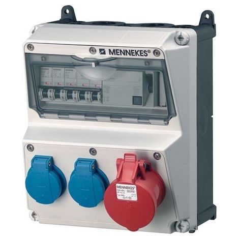 Mennekes Distributeur T F bleu 5 pôles IP44 16 A