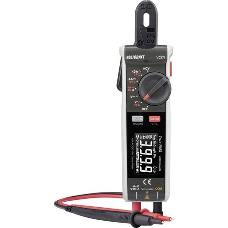 VOLTCRAFT VC-371 Pinza amperometrica Calibrato (ISO) digitale CAT III 600 V Display (Counts): 4000 (1/5)
