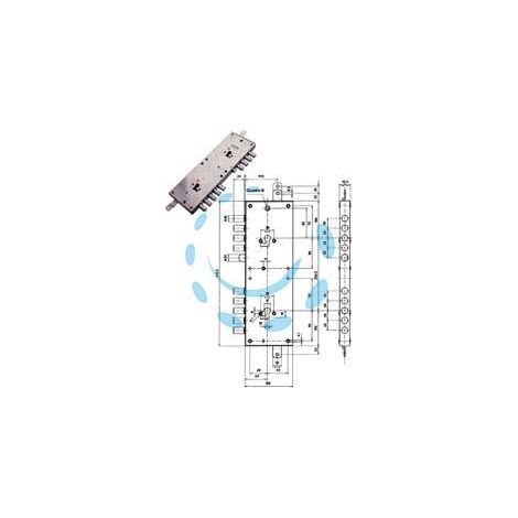 SERRATURA TRIPLICE APPLICARE MULTIFUN.SCROCCO CIL.EU BLINDATE 85574 - mm.63 SX (85574S)