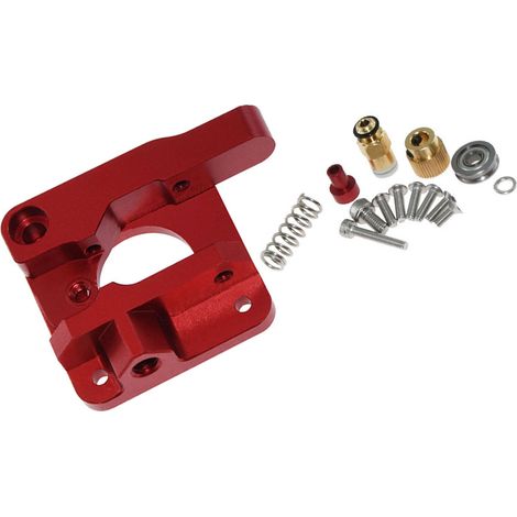 3D-Drucker-Extruder-Doppelzahnrad, Aluminiumlegierung, Metallteile, rot, für CR10 10S Serie, rechts (1/5)