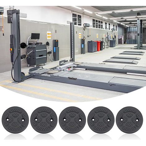 Rubber Car Lift Pads Set of 5 Anti Slip Vehicle Lift Adapter Pads for 2 Post Lift 4 Post Lift Universal Fit Garage Equipment Protective Jack Pads (1/5)