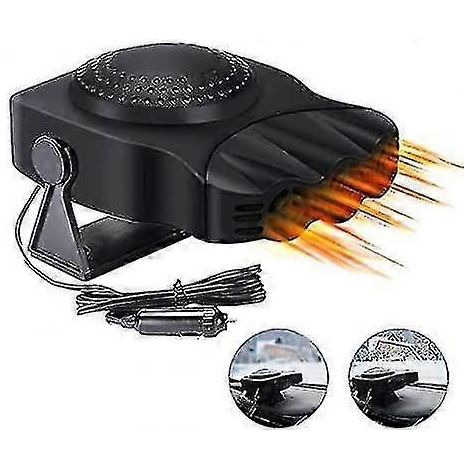 Chauffage et dégivrage portable pour voiture, 12 V 150 W, chauffage et dégivrage rapides, orientable à 180°, 3 sorties, mini chauffage/refroidissement 2 en 1, faible niveau sonore. (1/3)