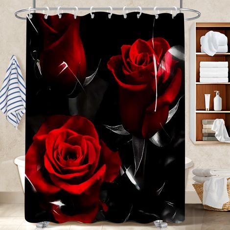 Rideau de douche en polyester 180x180 tissu respirant voile de douche pour accueillir l’été dans sa maison (1/5)