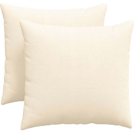 Maison Exclusive - Sofakissen 2 Stück Creme 45 x 45 cm Cordstoff