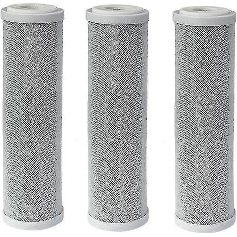 Lot de 3 filtres à eau à charbon actif CTO de 10 pouces, filtre à eau, élimine le chlore (1/5)