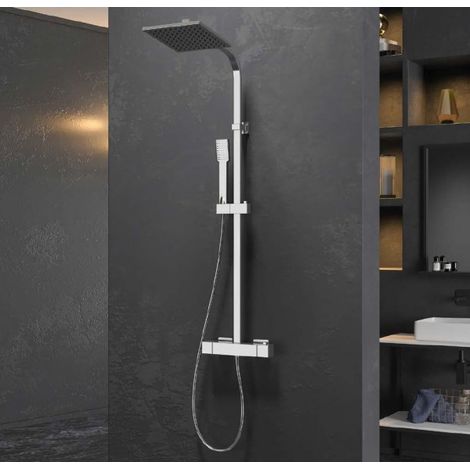 Colonne de douche thermostatique SASA en inox 101,5 cm (1/2)