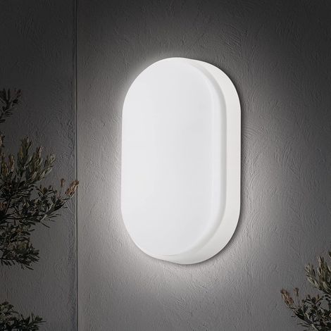 Applique murale LED elliptique, plafonnier, luminaire, 20 W 4000 K 1000 lm IP54, pour une utilisation intérieure et extérieure - Blanc