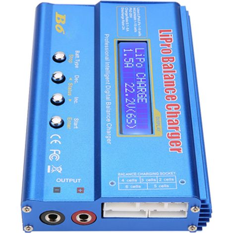 B6 80W Digitales LCD-Balance-Ladegerät/Entladegerät für LLiPo NiMH RC-Akkus (ohne Stecker) (1/5)