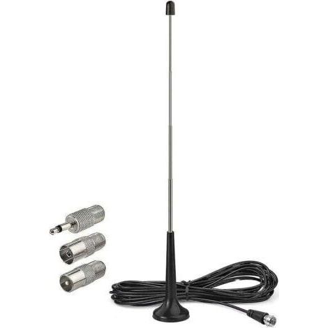 Antenne Radio FM/DAB - Prise F 75Ohm + câble d'extension 3m - Réception améliorée - Maison et véhicules - Amateurs de radio