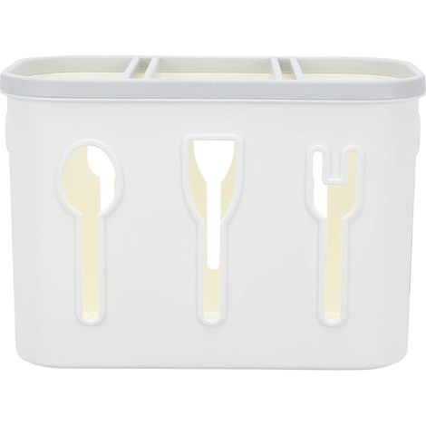Porte-couverts, panier à ustensiles de cuisine, support pour pinces à épiler en plastique, égouttoir, panier pour fourchettes et cuillères, égouttoir à vaisselle, tasse et casserole, accessoires de cu (1/5)