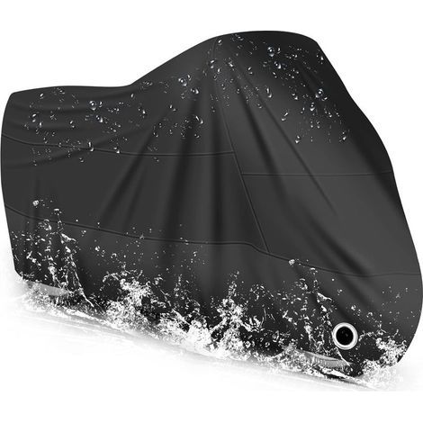 210D Motorradabdeckung – Wasserdicht und wetterfest – Maße: 220 x 95 x 110 cm – Loch für Schloss: 220 x 95 x 110 cm (1/5)
