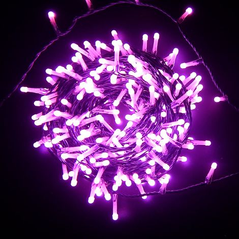 Catena Luminosa di Natale a 300 LED con 8 giochi di Luce per uso Interno/Esterno (Luce Rosa) (1/3)
