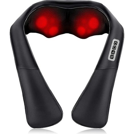 Appareil massage shiatsu chauffant FISHTEC 8 têtes 3 vitesses chaleur pour cou et dos (1/5)
