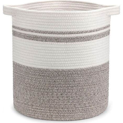 Wäschekorb, faltbarer Wäschekorb zur Aufbewahrung im Schlafzimmer oder Badezimmer, Schmutzwäschekorb (Braun, 55 l) (1/5)