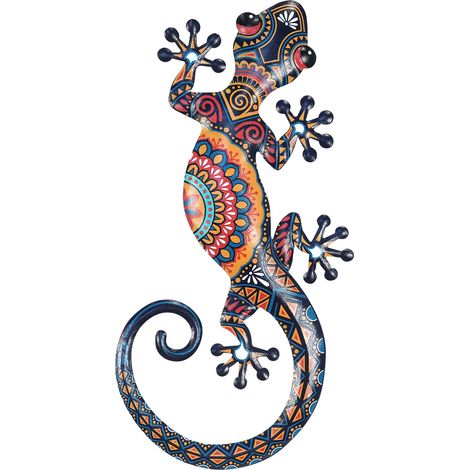 Signes Grimalt Wall Wall Lizard Jardin Mur de jardin orange Adorno - 1x30x13cm