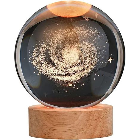 Bola decorativa iluminada con LED USB que simula la Vía Láctea. (1/4)