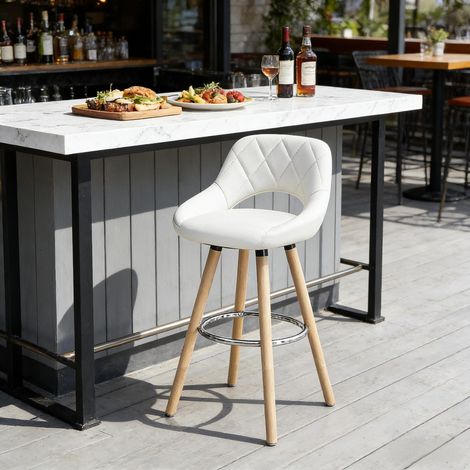 Fauteuil de bar confortable et multifonctionnel,dossier pour salle à manger,adapté cuisine,bar et bijouterie. Vendu à l’unité. (1/5)