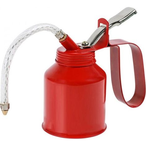 Oliatore manuale pompa pistola lubrificatore beccuccio 13cm flessibile 300CC (1/5)
