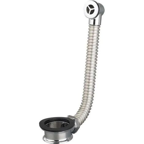 Spundlochzwischenstück D.26 mm für Beckenstärke 4 bis 19 mm aus verchromtem Messing